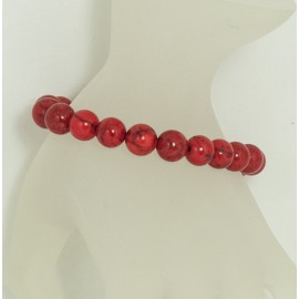 Bracelet en Magnésite rouge