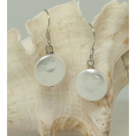 Boucles d'Oreilles Argent et Perles d'Eau Douce Baroque