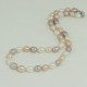 Collier perles d'eau douce ovales multicolores – 8.5x10mm 