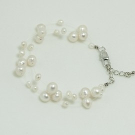 Bracelet Perle d'Eau Douce Blanche